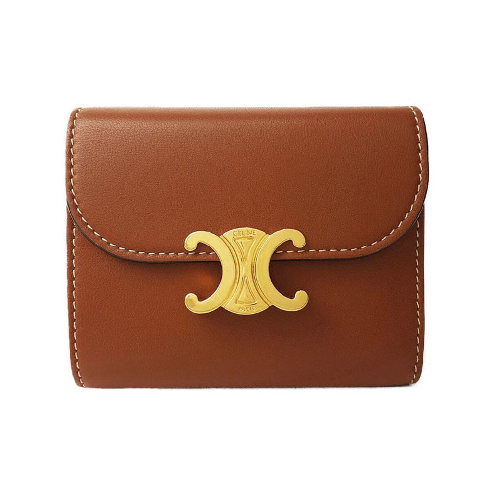 Celine Triomphe Flap Wallet Tri fold Short